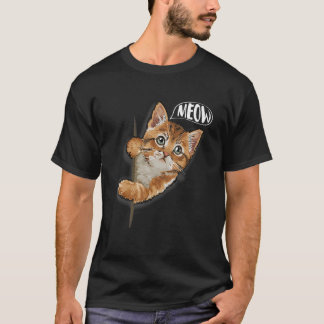Cat Meow Kitty Cats Mom And Cat Dad Pet T-Shirt