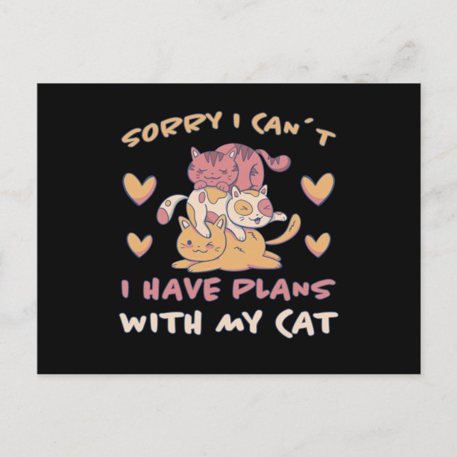 Cat Meow Niedlich Kitten Funny Cats Geschenk Postkarte (Vorderseite)