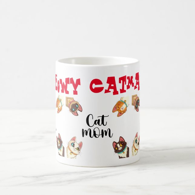 Cat Meowy Catmas Kaffeetasse (Mittel)