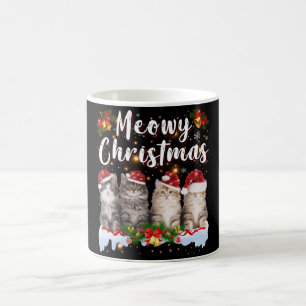 Cat Meowy Familie Matching Weihnachten Pajamas San Kaffeetasse