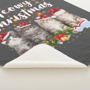 Cat Meowy Familie Matching Weihnachten Pajamas San Sherpadecke