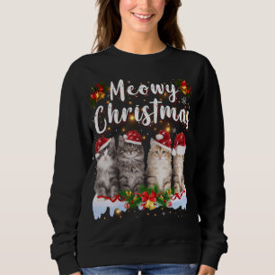 Cat Meowy Familie Matching Weihnachten Pajamas San Sweatshirt