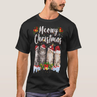 Cat Meowy Familie Matching Weihnachten Pajamas San T-Shirt