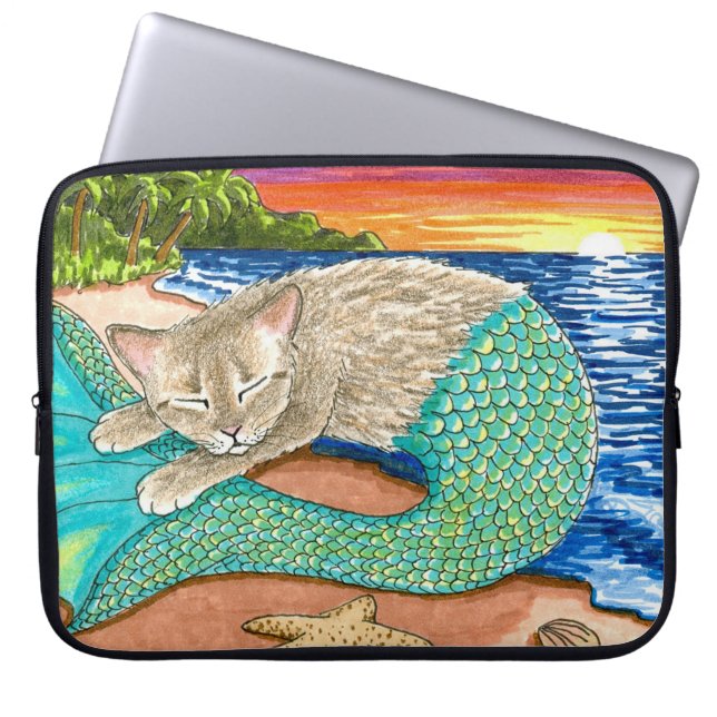 Cat Mermaid 23 Laptopschutzhülle (Vorderseite)