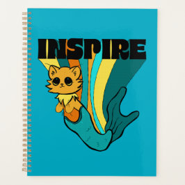 Cat Mermaid ASL Inspiriere Spiral Foto Notebook Planer