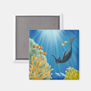 Cat Mermaid Magnet