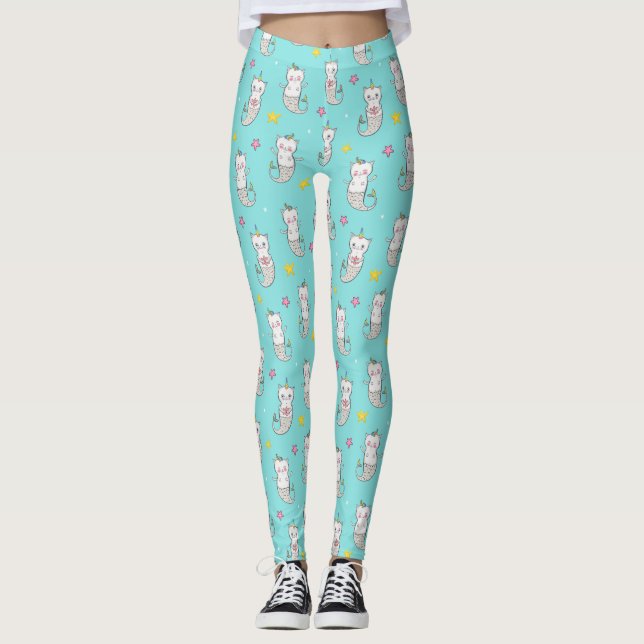 Cat Mermaids Leggings (Vorderseite)