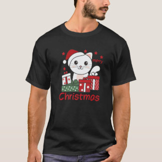Cat Merry Christmas Winter Animals Cats Christmas T-Shirt