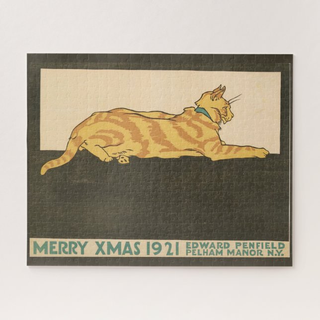 Cat Merry Xmas, 1921 Puzzle (Horizontal)
