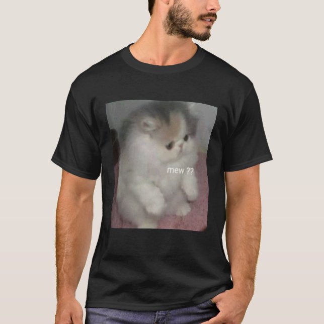 cat mew meme T-Shirt (Vorderseite)