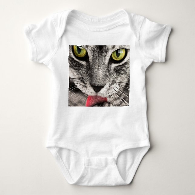Cat Miau Baby Strampler (Vorderseite)