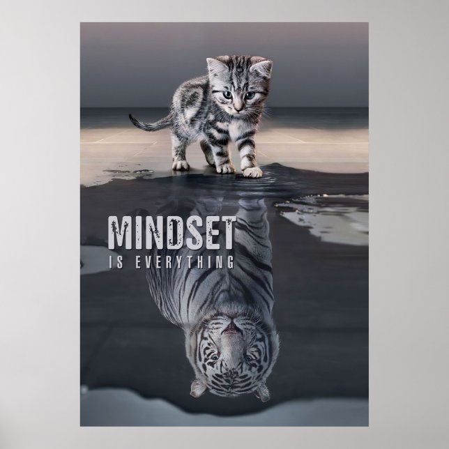 Cat Mindset ist alles Poster (Vorne)