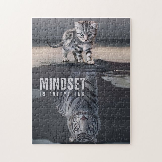 Cat Mindset ist alles Puzzle (Vertikal)