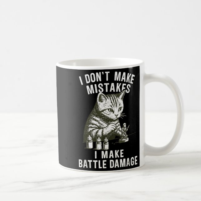 Cat Miniature Painter Battle Damage Funny Miniatur Kaffeetasse (Rechts)