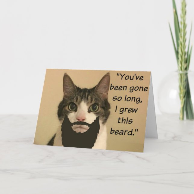 Cat Missing you Card Karte (Vorderseite)