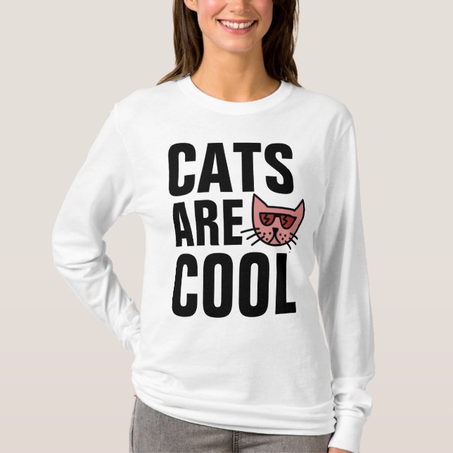 CAT mit Sonnenbrille, CATS SIND COOLE T - Shirt (Vorderseite)