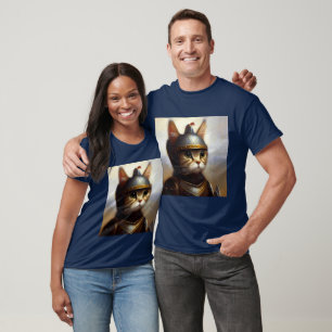 Cat Mittelalterlicher Ritter T-Shirt