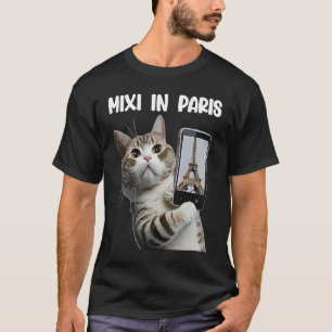 Cat Mixi in Paris Homosexuell Paree wählt Tabby T-Shirt