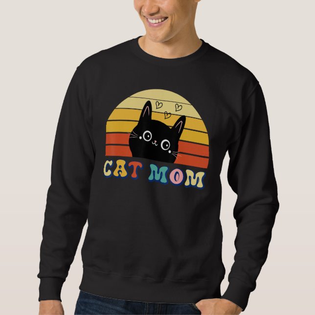 Cat Mom Cat  Mother s Day Mom Women Mothers Sweatshirt (Vorderseite)
