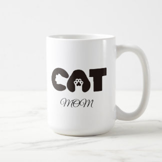 Cat Mom coffee mug – Cute pow with letter cat Kaffeetasse