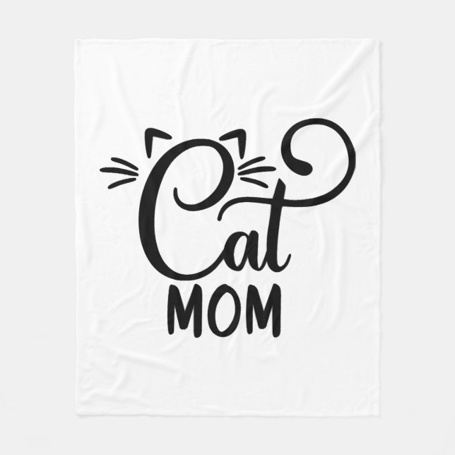 Cat Mom Fleecedecke (Vorderseite)