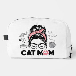 "Cat Mom" Funny Cute Cat Lover Women Dopp Kit Waschbeutel