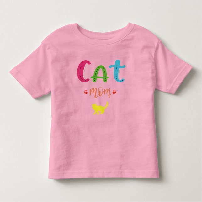 Cat mom   kleinkind t-shirt (Vorderseite)
