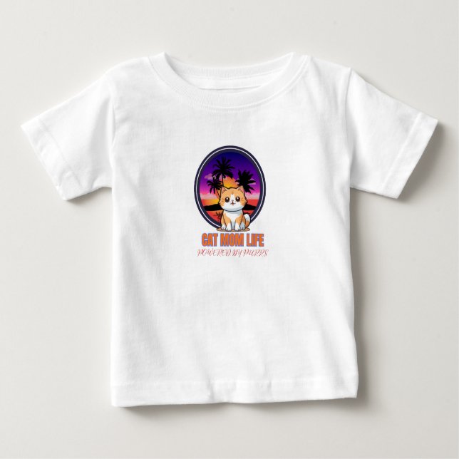 Cat Mom Life funny Baby T-shirt (Vorderseite)