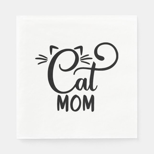 Cat Mom Serviette (Vorderseite)