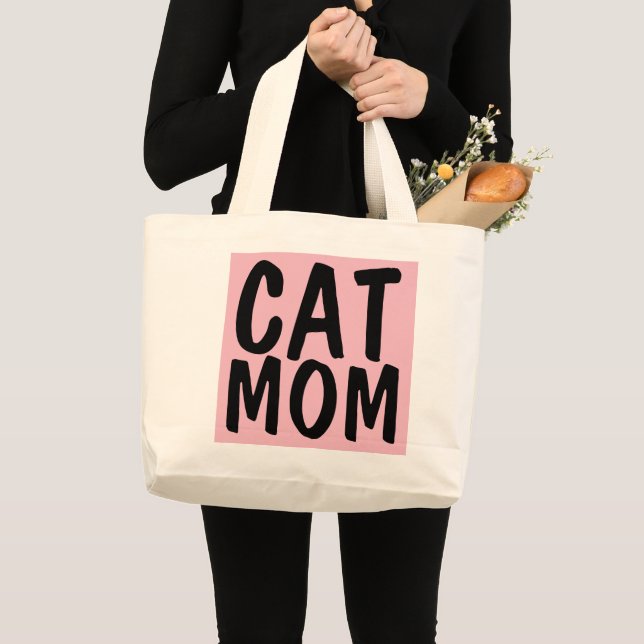 CAT MOM-Tasche, Rosa Jumbo Stoffbeutel (Vorderseite (Produkt))