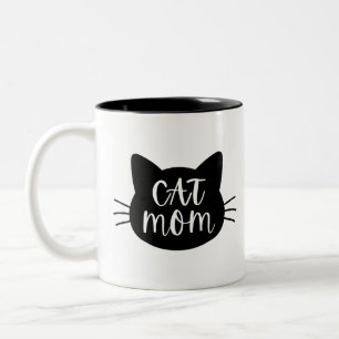 Cat Mom Zweifarbige Tasse