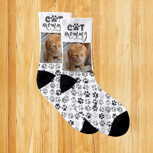 Cat Mommy Foto Template Pads Socken