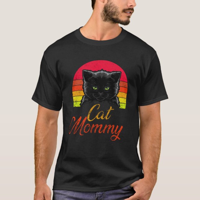 Cat Mommy Kitty Kitten Mama Mama Mother's Day Rett T-Shirt (Vorderseite)
