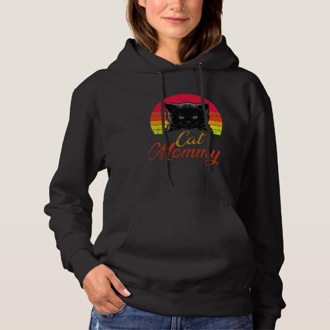 Cat Mommy Kitty Kitten  Mom Mama Mother s Day Retr Hoodie (Vorderseite)