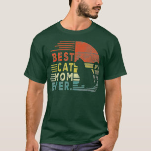 Cat Mommy Retro Best Cat Mama Ever Funny Cat Lady T-Shirt