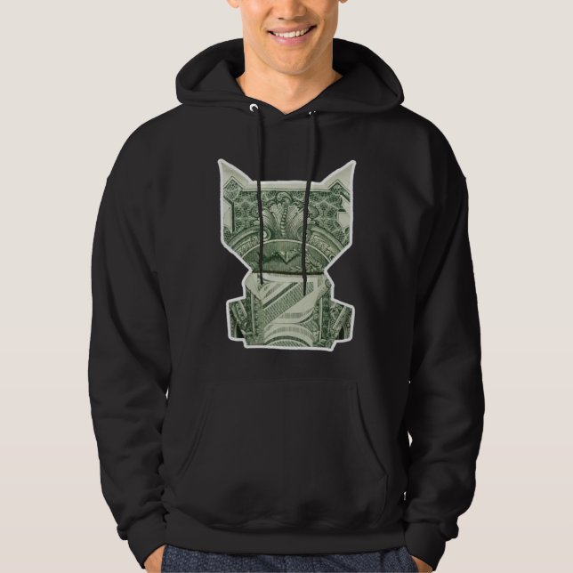 Cat Money Origami Cash Hoodie (Vorderseite)