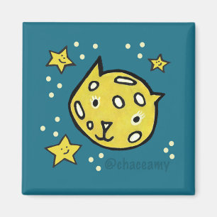 Cat Moon Magnet