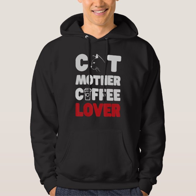 Cat Mother Coffee Hoodie (Vorderseite)