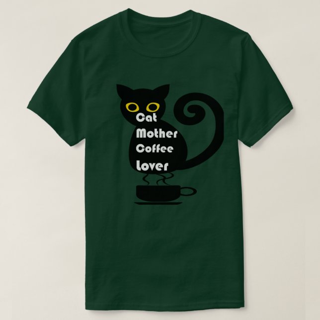 Cat Mother Coffee Lover 265 T-Shirt (Design vorne)