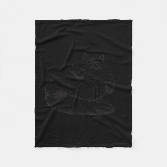 Cat Mother I Am But Skin And Bones  Fleecedecke (Vorderseite)