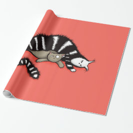 Cat Mother schützt ihre Niedliche Kitty Geschenkpapier