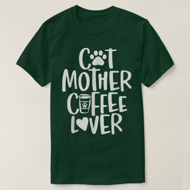 Cat MotherCoffee lover Vintage Funny Tee  (Design vorne)