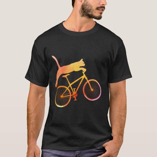 Cat Mountain Biking Mtb Mountain Biker Mountainbik T-Shirt (Vorderseite)