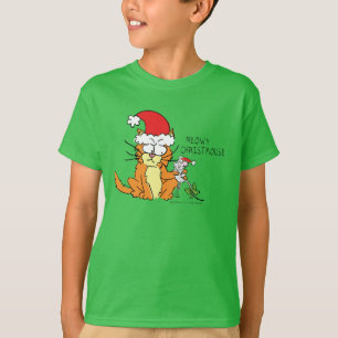 Cat Mouse Christmas Funny Cartoon Niedlich T-Shirt