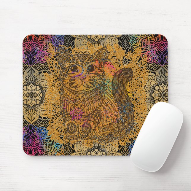 Cat Mouse Pad Mousepad (Mit Mouse)
