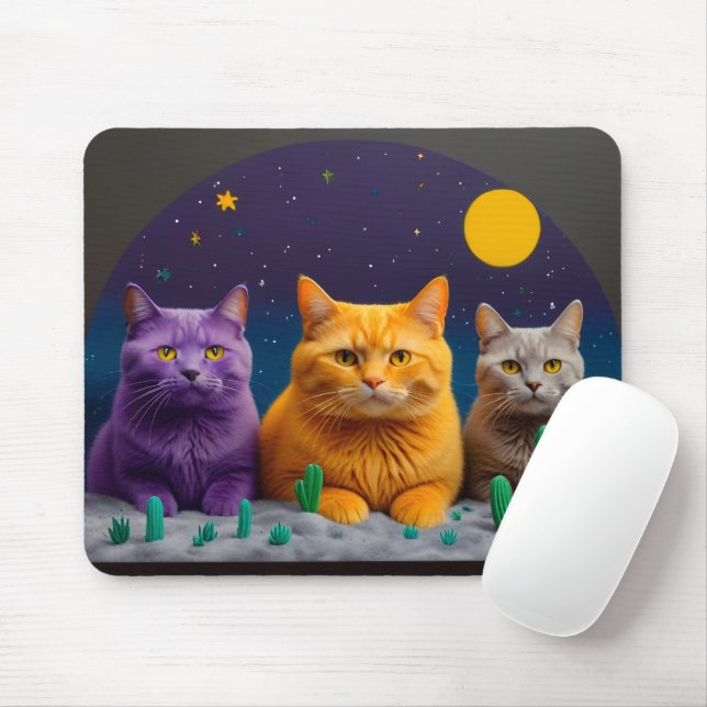Cat Mouse Pad – Perfect Gift for Cat Lovers Mousepad (Mit Mouse)
