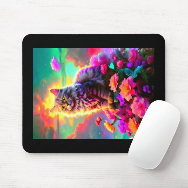 Cat Mouse Pad – Perfect Gift for Cat Lovers Mousepad (Mit Mouse)
