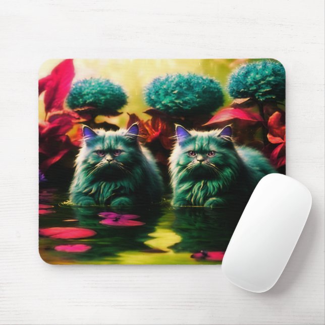 Cat Mouse Pad - Perfektes Geschenk für Katzen-Lieb Mousepad (Mit Mouse)