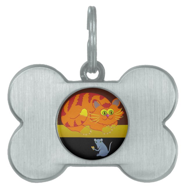 Cat & Mouse Pet-Tag Tiermarke (Vorderseite)