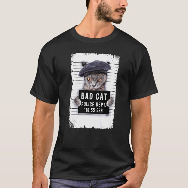 Cat Mug Shot T-Shirt (Vorderseite)